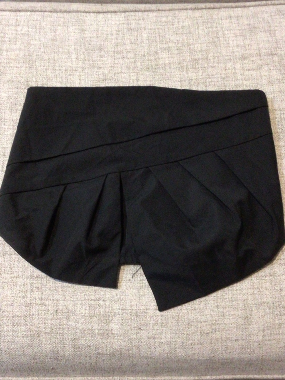 Black Pleated Women’s Crop Top